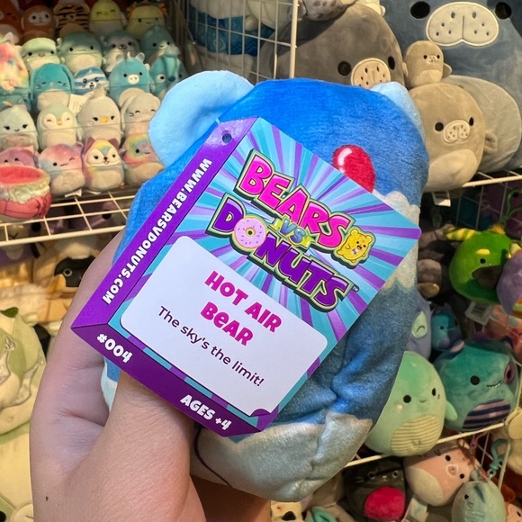 Bears vs Donuts BVD Hot Air Bear 4” Stuffed Bean Plush - Picture 3 of 3